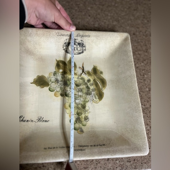 222 FIFTH | “Vintner’s Journal” by Lauren Hamilton 11” Square Plate - Picture 6 of 6